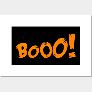 Booo - Funny Halloween Minimalistic Sarcastic Ghost Costume Posters and Art